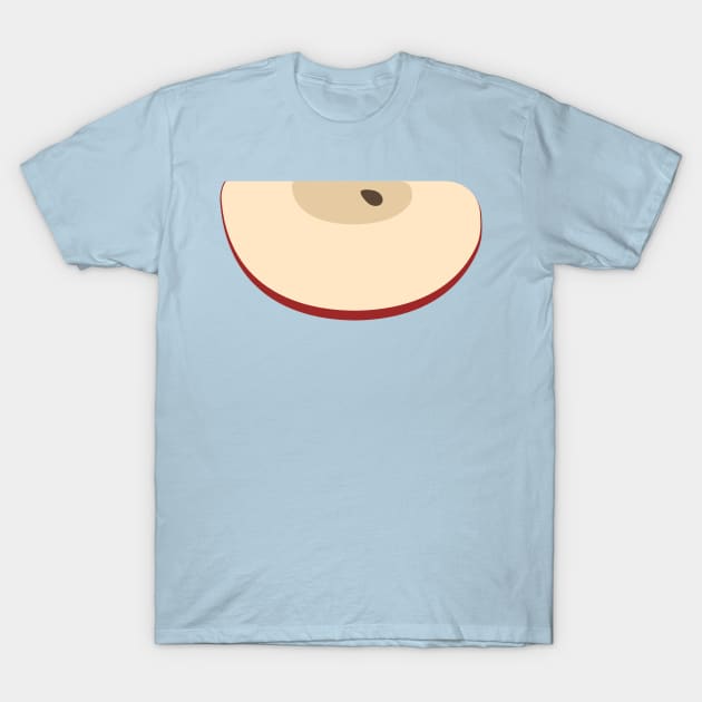 Red apple slice icon in flat design T-Shirt by wavemovies